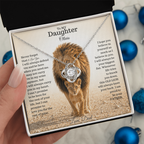 To My Daughter – This Old Lion Will Always Have Your Back Necklace