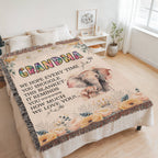 To My Grandma - Elephant Woven Blanket